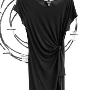 Black Merona Tie-Waist Sheath Dress